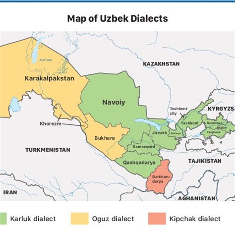 uzbekistan language map